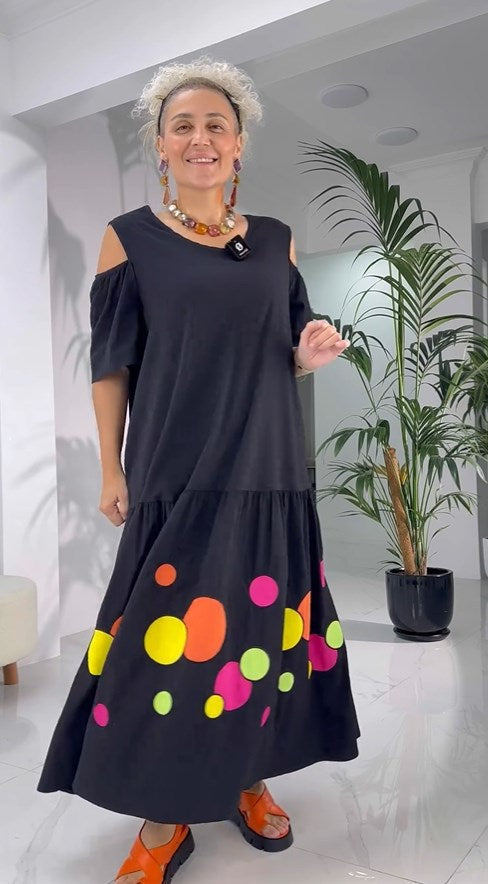 Yierra | Klassisches Baumwollkleid im Retro-Stil