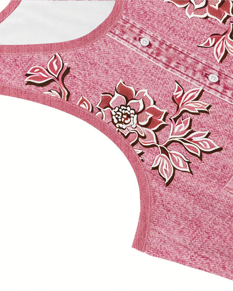 Lauren | zeitloses ärmelloses Kleid aus Kunstdenim für entspannte Tage