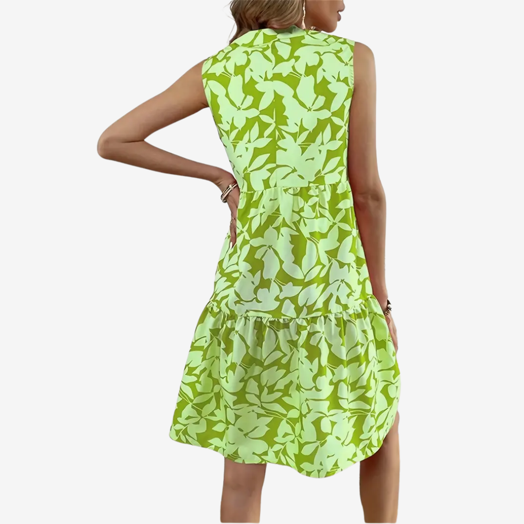 Amazela | Geblümtes ausgestelltes Midikleid