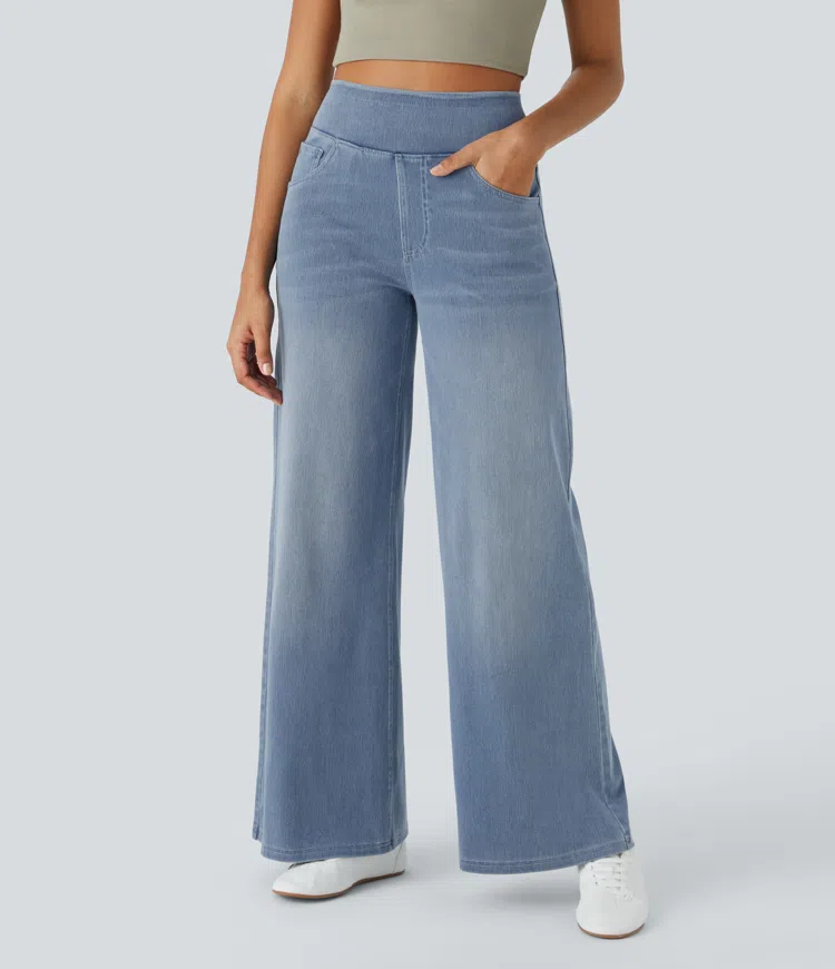 Carolina | Damen-Jeans, High Waist & weites Bein