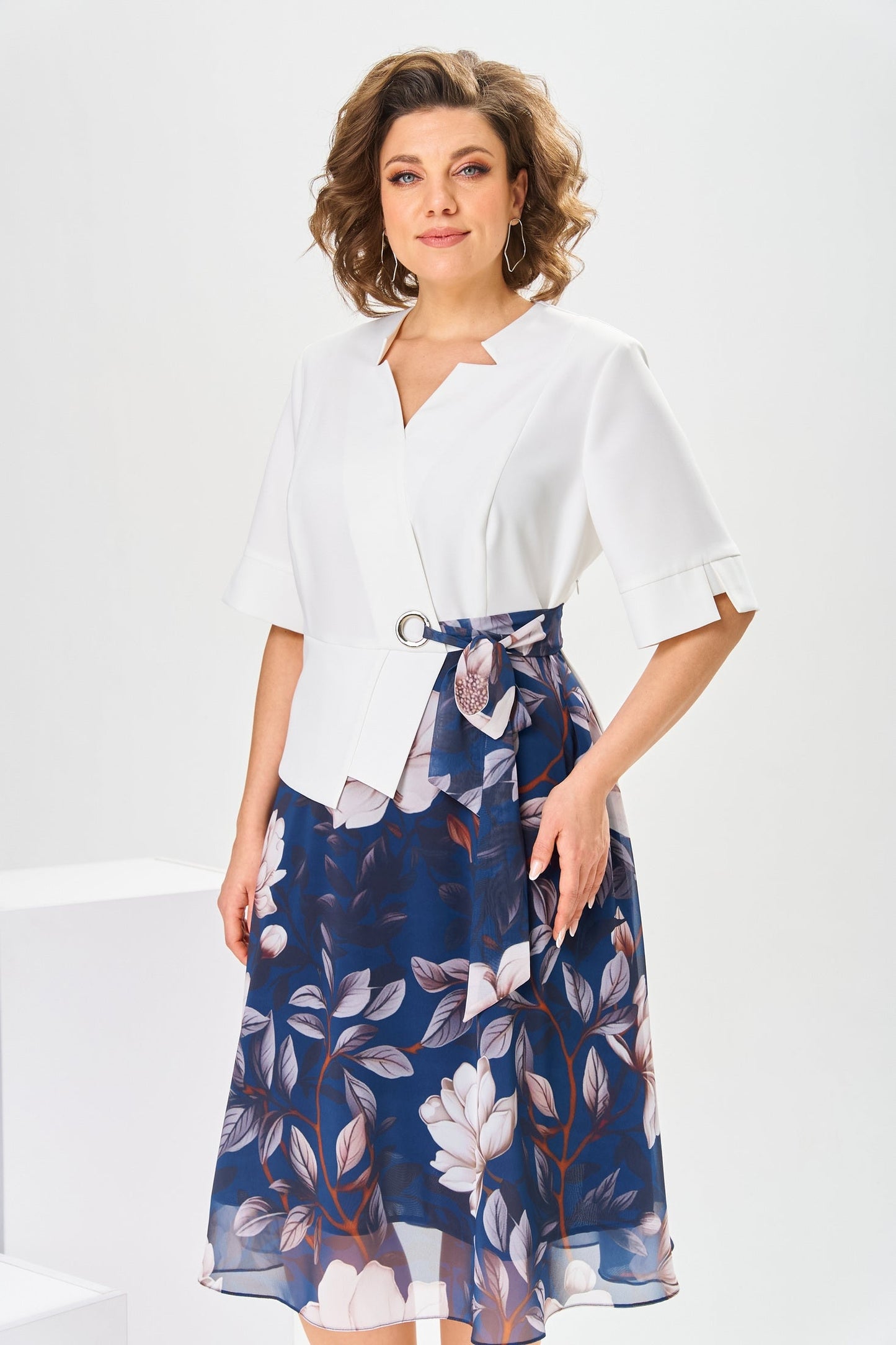 Marjorie | hochwertiges Kleid mit Baumwoll-Seiden-Mix