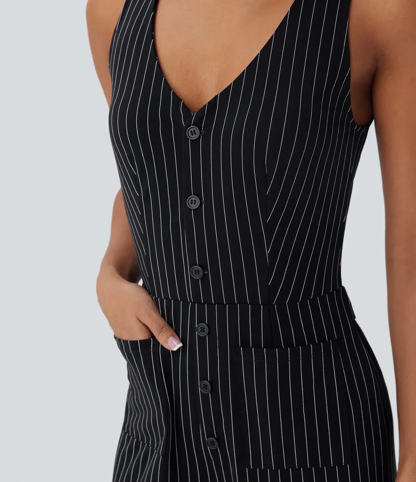 Elle | femininer Jumpsuit mit coolen Streifen für den Alltag