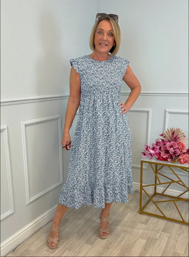 Zara | Elegante geblümte Damenkleider mit Rüschen