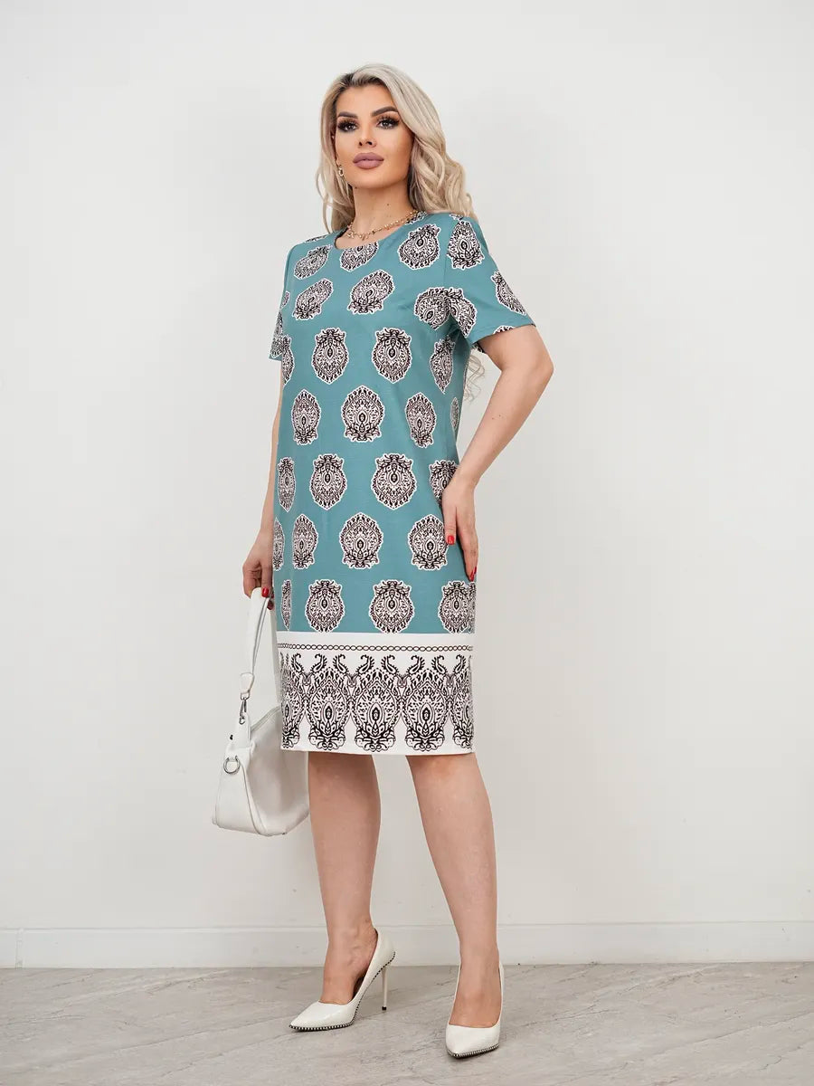 Emilia | elegantes Damenkleid mit Bohemian-Print