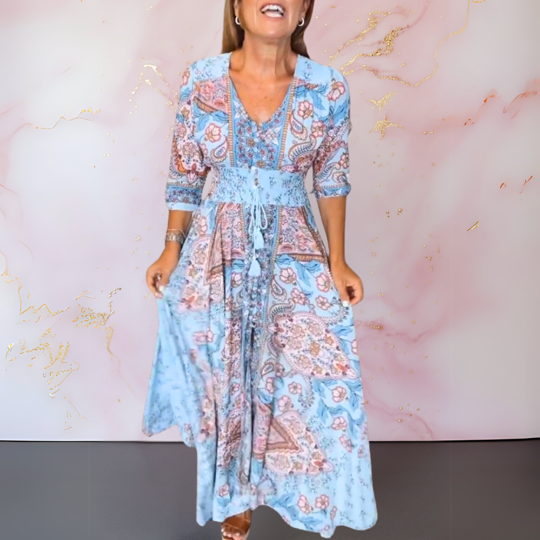 Penny | feminines Sommerkleid mit tiefem Ausschnitt