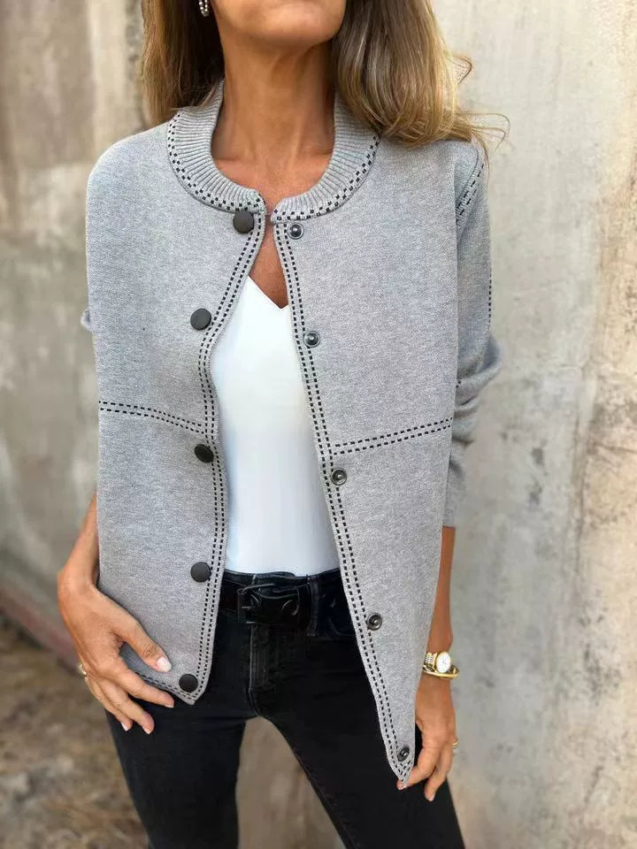 Feli | Femininer Cardigan-Pullover mit Knopfleiste