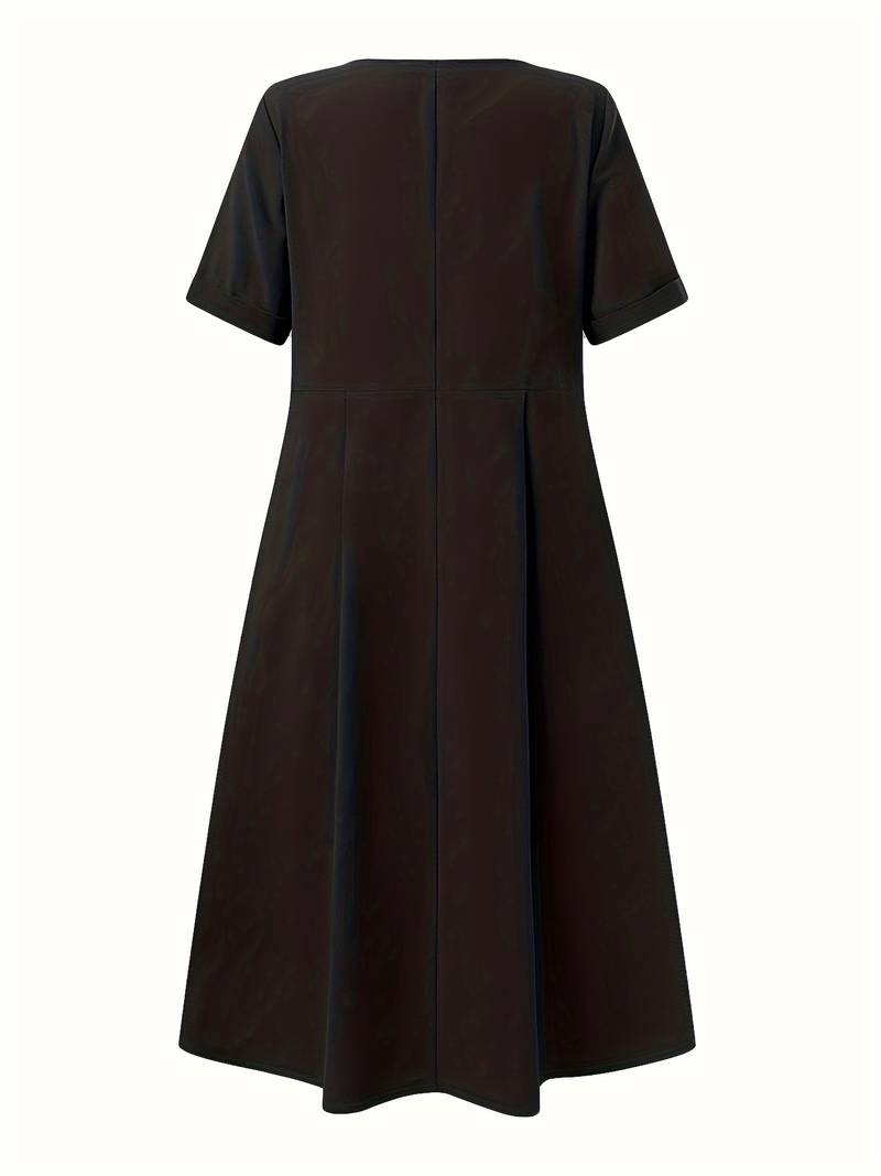 Nelian | Feminines Kleid mit Herzausschnitt und Knöpfen