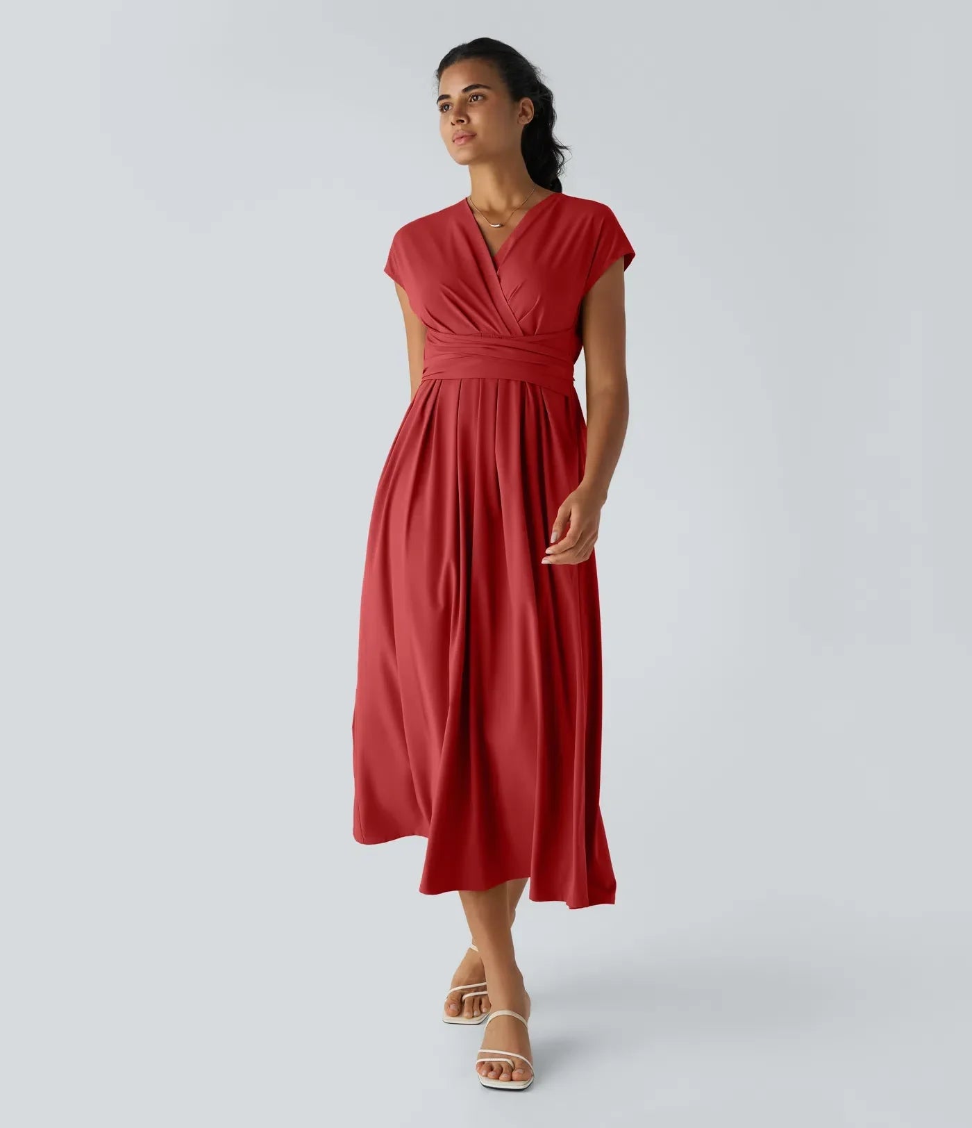 Ella | modisches Wickelkleid mit hoher Taille für Damen