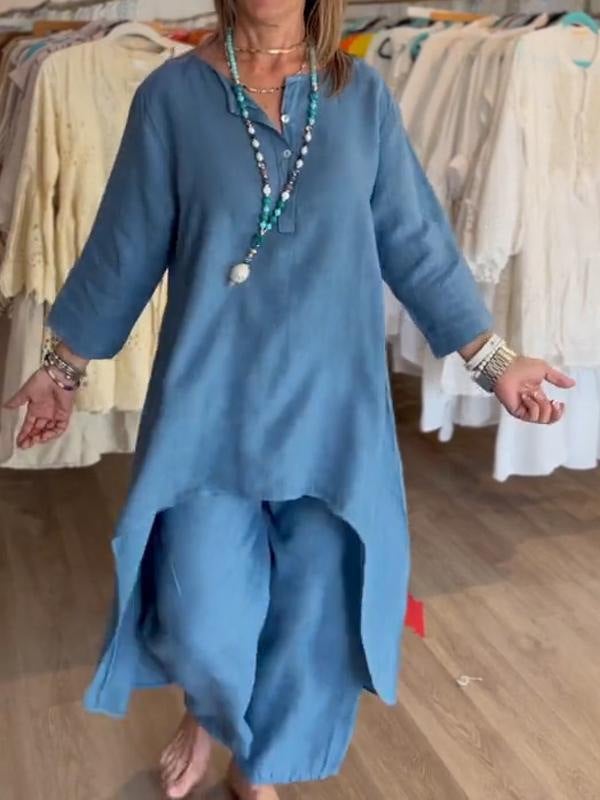 Liana | Eleganter Freizeitanzug aus Naturleinen