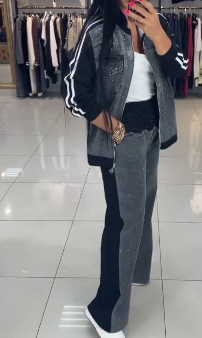 Melany | Damen-Outfit, Jeansjacke & Hose, lässig & bequem