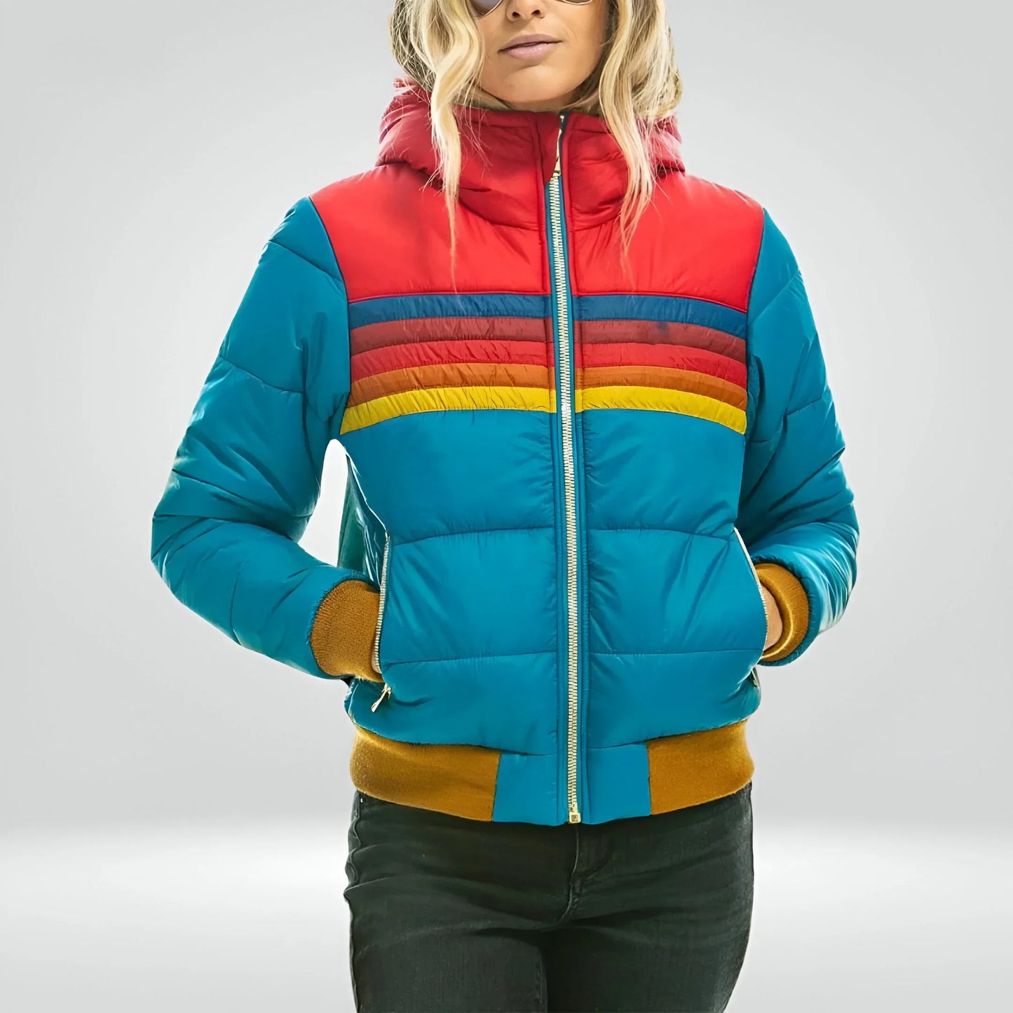 Shara | Gestreifter Sport-Hoodie