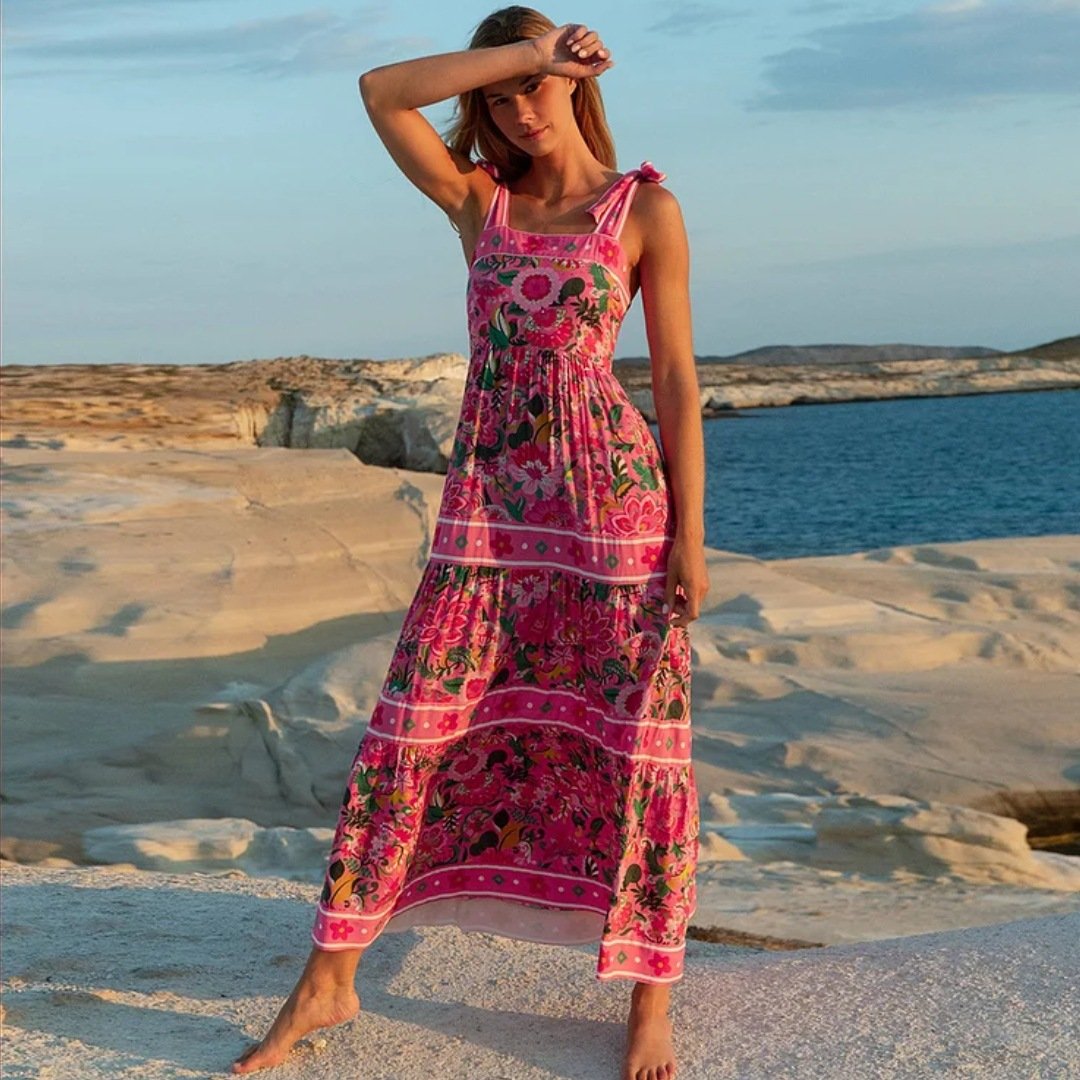 Ella | Blumenmuster-Badeanzug-Set mit eleganter Fliege