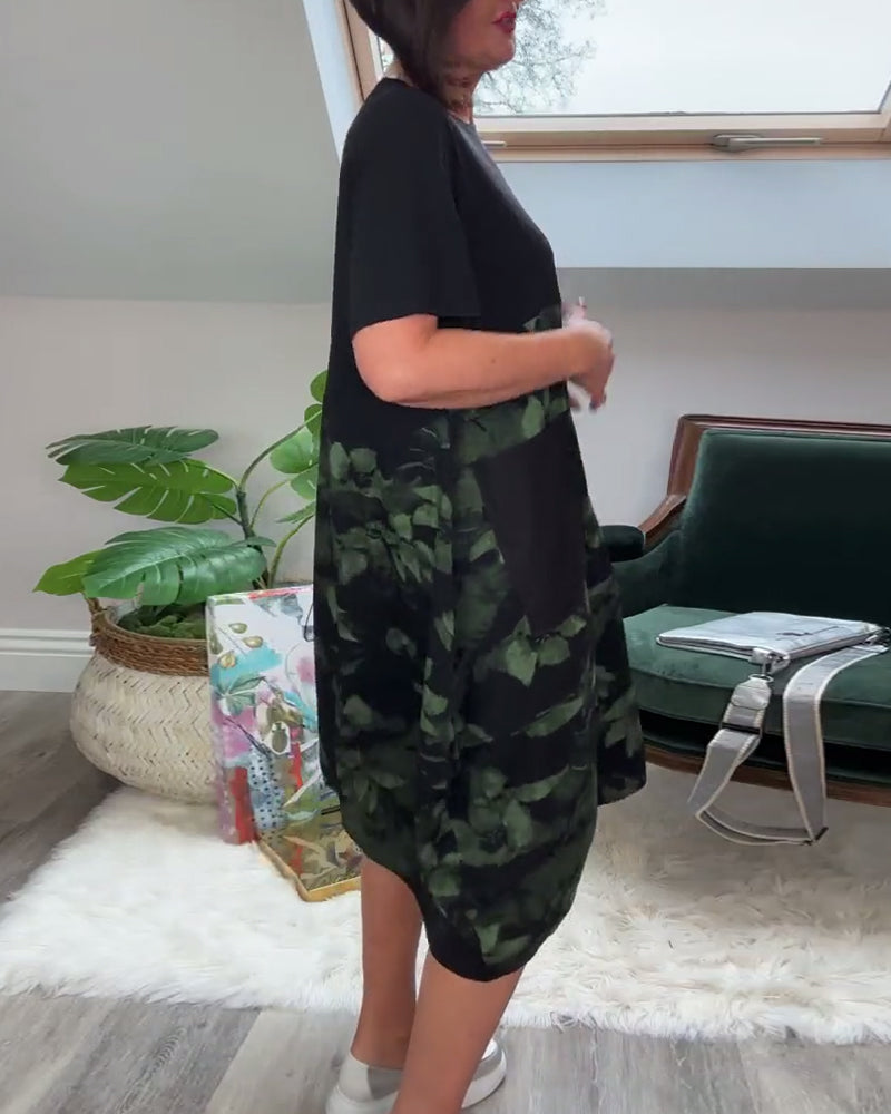 Norena | Patchwork-Kleid mit Blumenprint