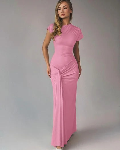 Averie™ | Leichtes Plisseekleid mit Kurzarm & Schnürung