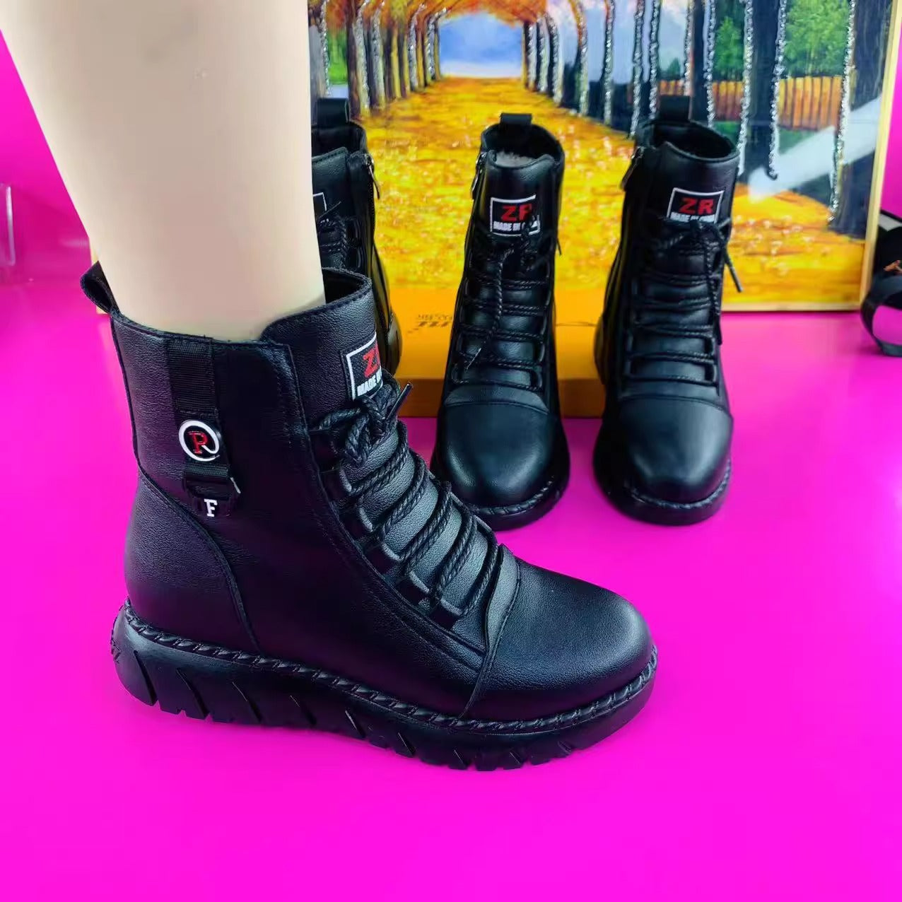 Mayi | Leder-Winterstiefeletten