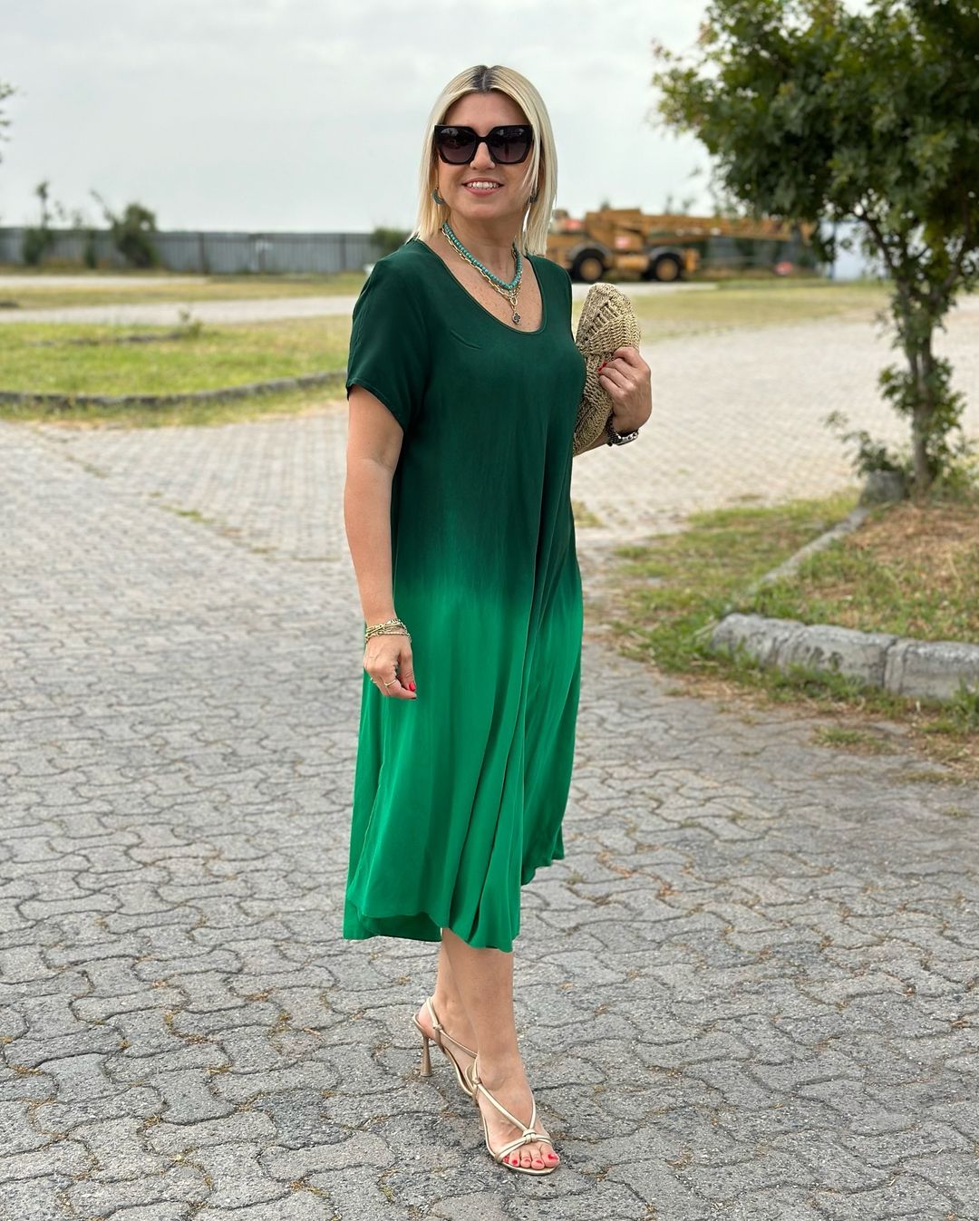 Samara | Bequemes Kleid aus Baumwolle im Batik-Stil