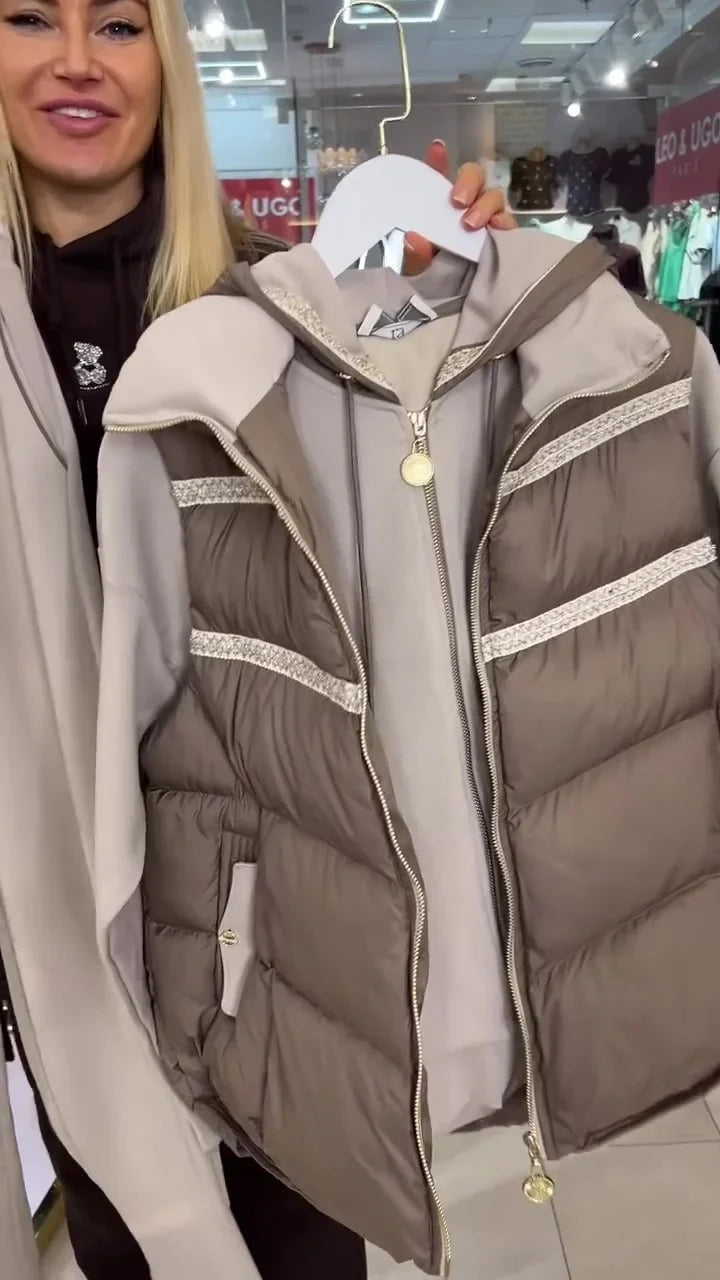 Lysa | Freizeit-Set mit Weste und Kapuzenpullover