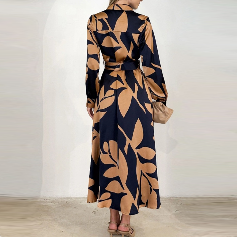 Griana | Damenkleid mit Gürtel und Revers