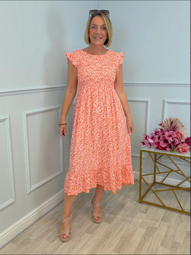 Zara | Elegante geblümte Damenkleider mit Rüschen