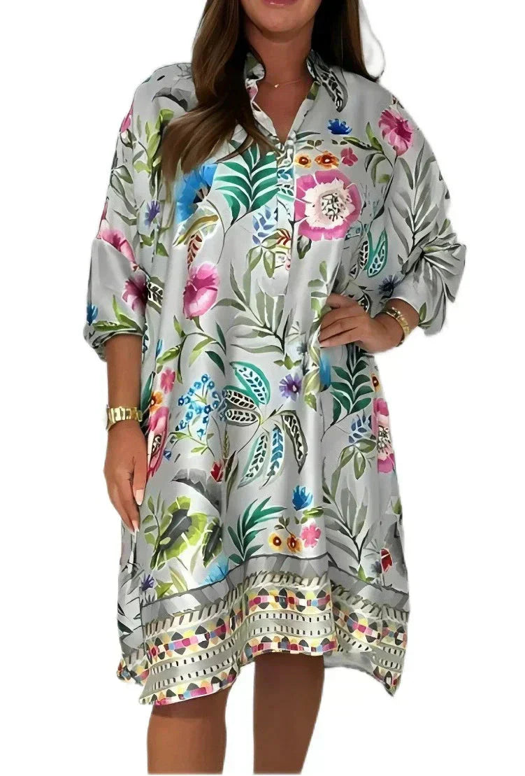 Estella™ | Bedrucktes Satinkleid für Damen