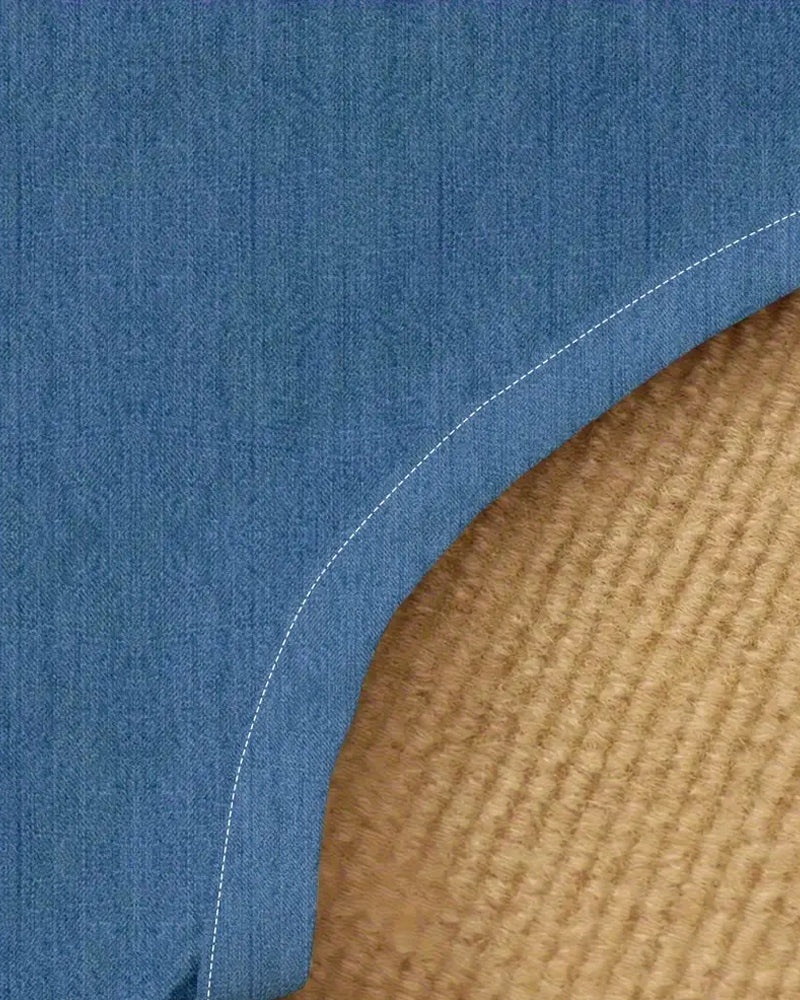 Lauren | zeitloses ärmelloses Kleid aus Kunstdenim für entspannte Tage