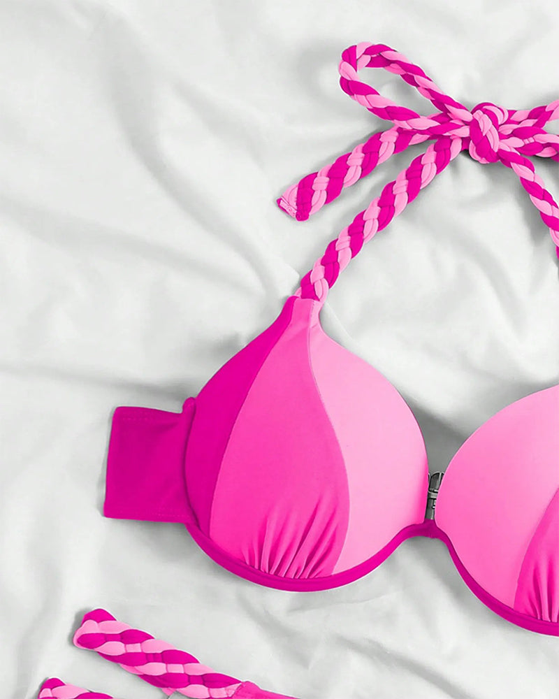 Levi | Colorblock-Halter-Bikini