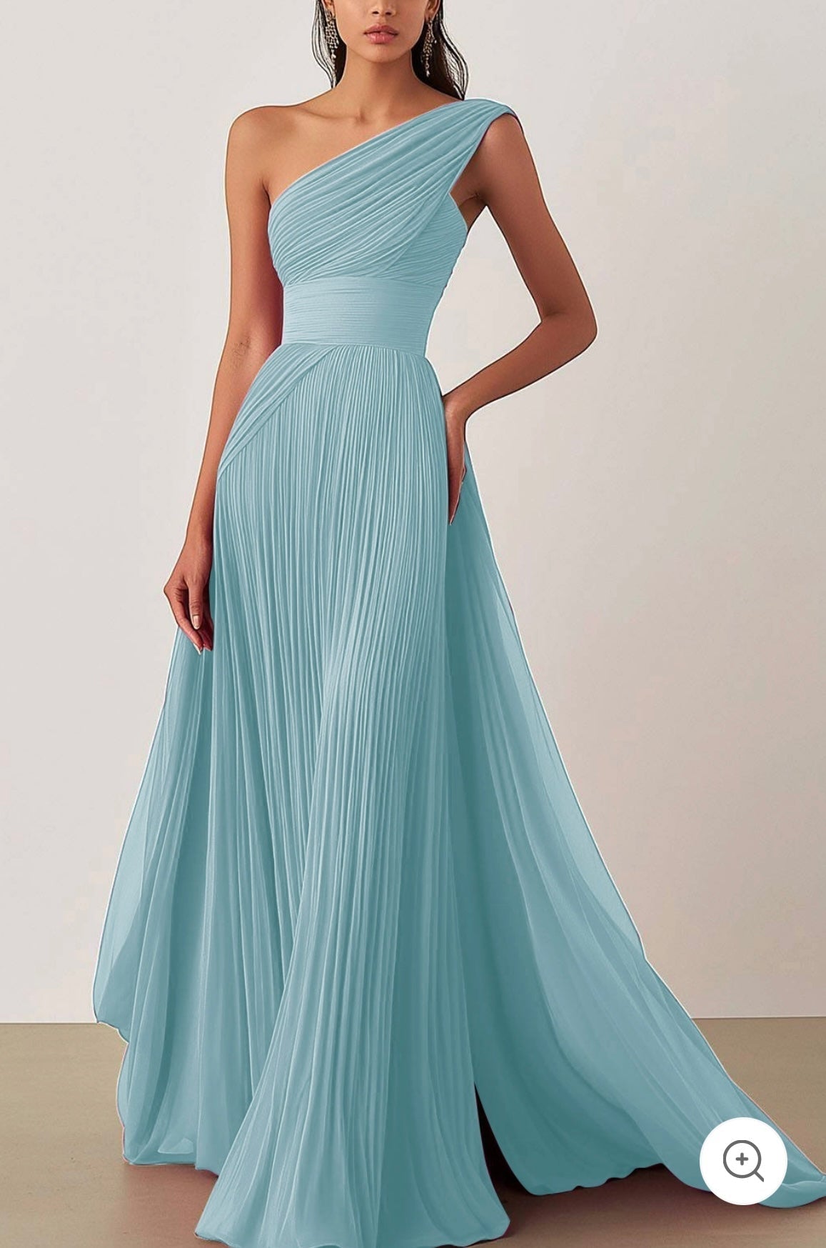 Jamie | Ein-Schulter-Falten-Ballkleid