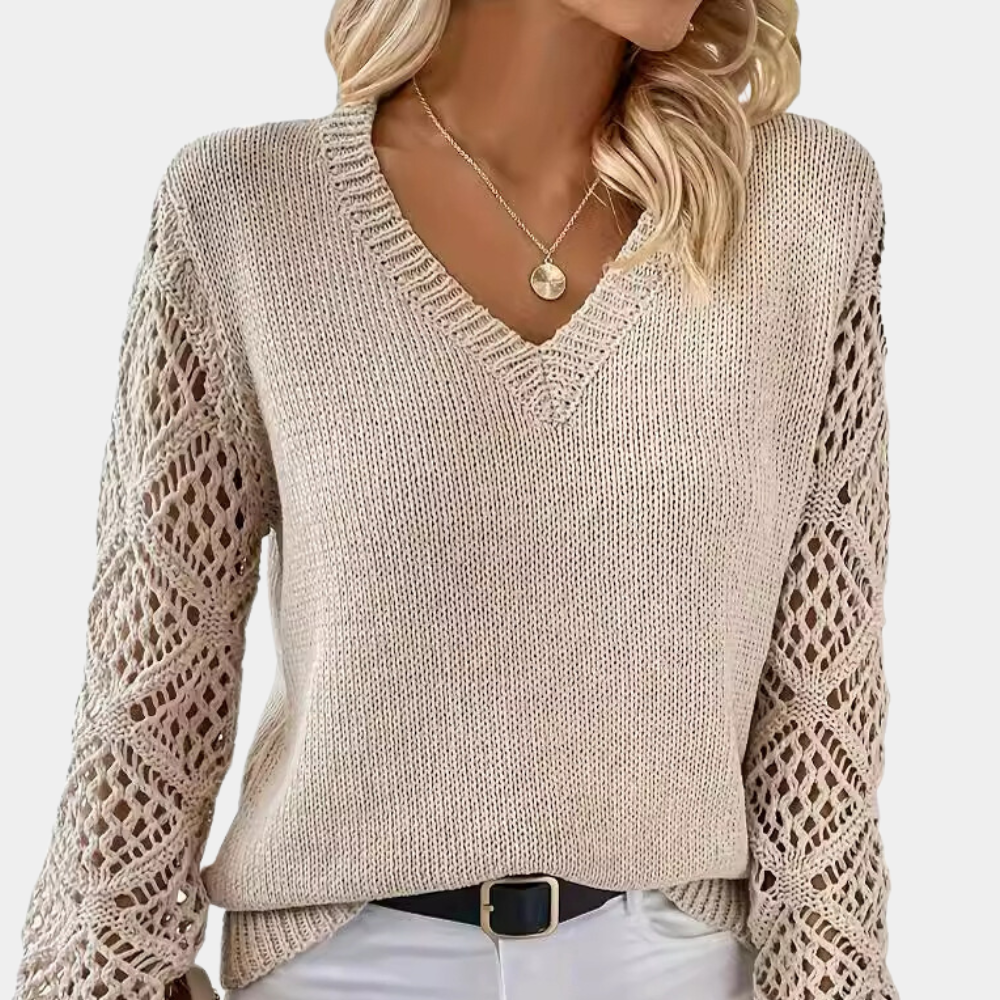 Damarah | Stylischer V-Ausschnitt Pullover