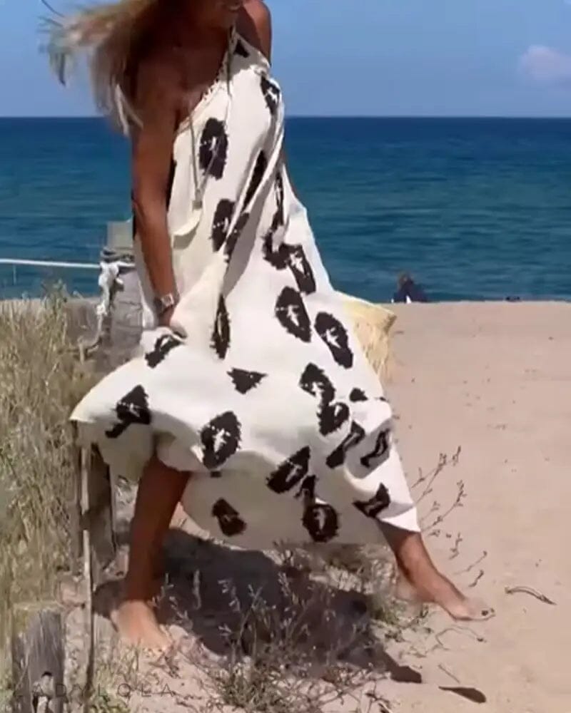 Alaya | Stilvolles Maxi-Kleid mit einer Schulter