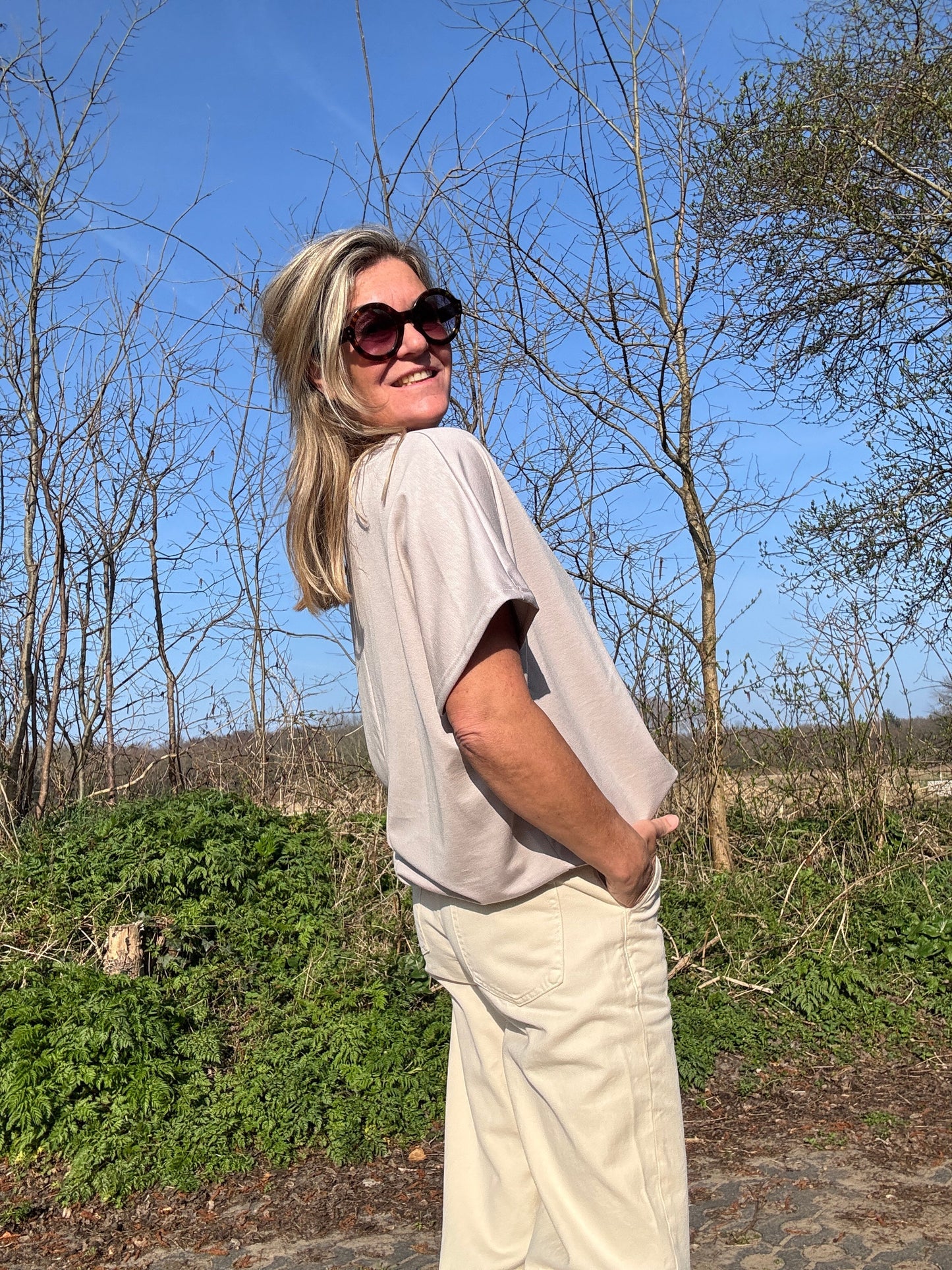 Sam | Stylisches Top mit Kartuschenmuster