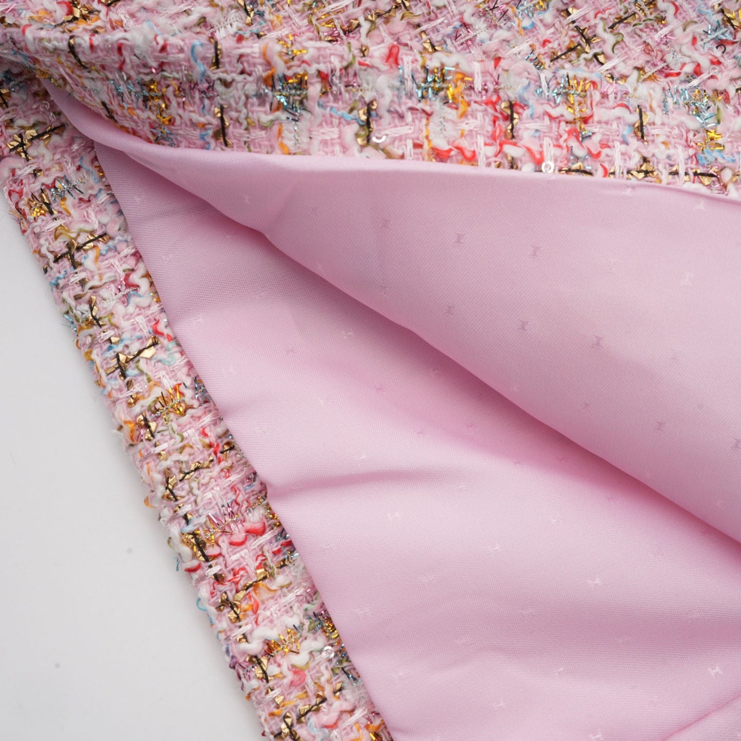 Alexia | stilvolles rosa Minikleid im Tweed-Design