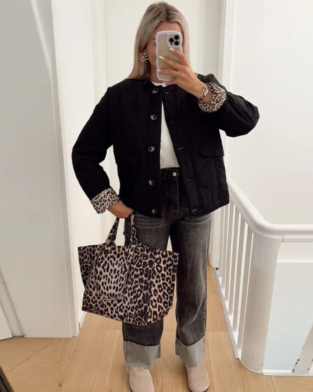 Yasmin™ | Trendy Jacke mit Leopardenfutter
