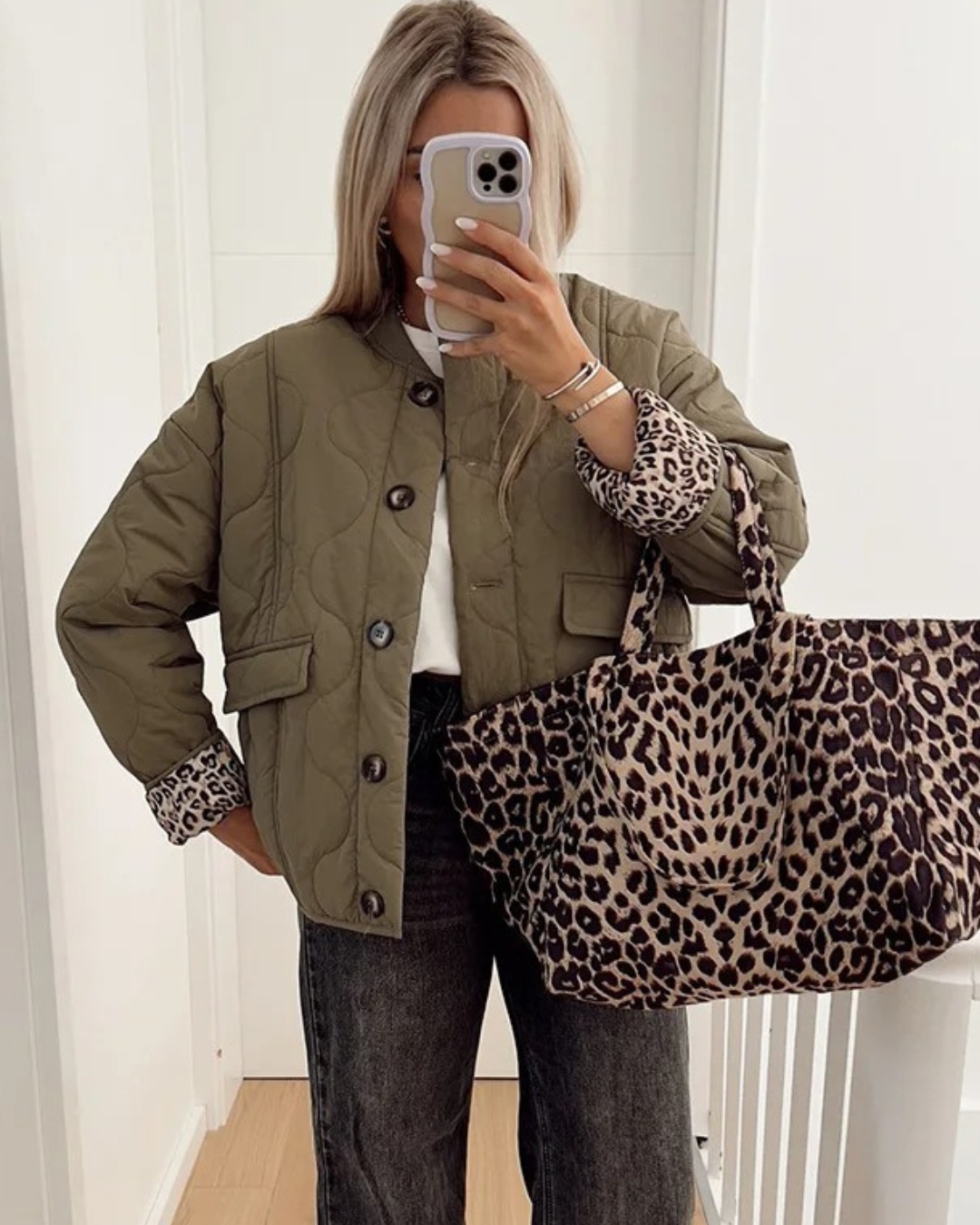 Yasmin™ | Trendy Jacke mit Leopardenfutter