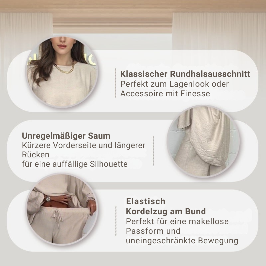 Charity | Lässiges Set aus Top und Hose mit weitem Schnitt