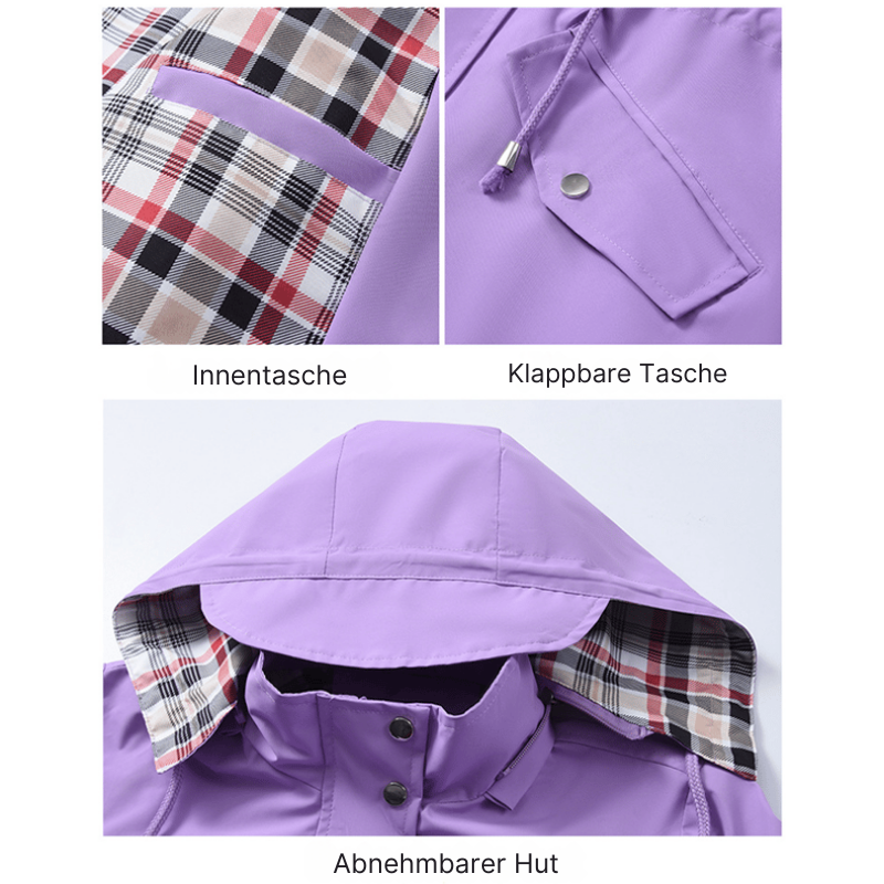 Myla™ | Funktionale Damenjacke mit Karomuster & wasserfestem Komfort