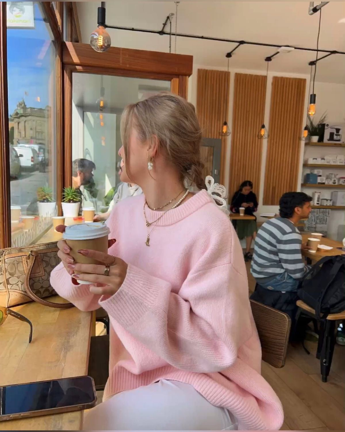 Beth | Oversize-Hüftpullover in Rosa