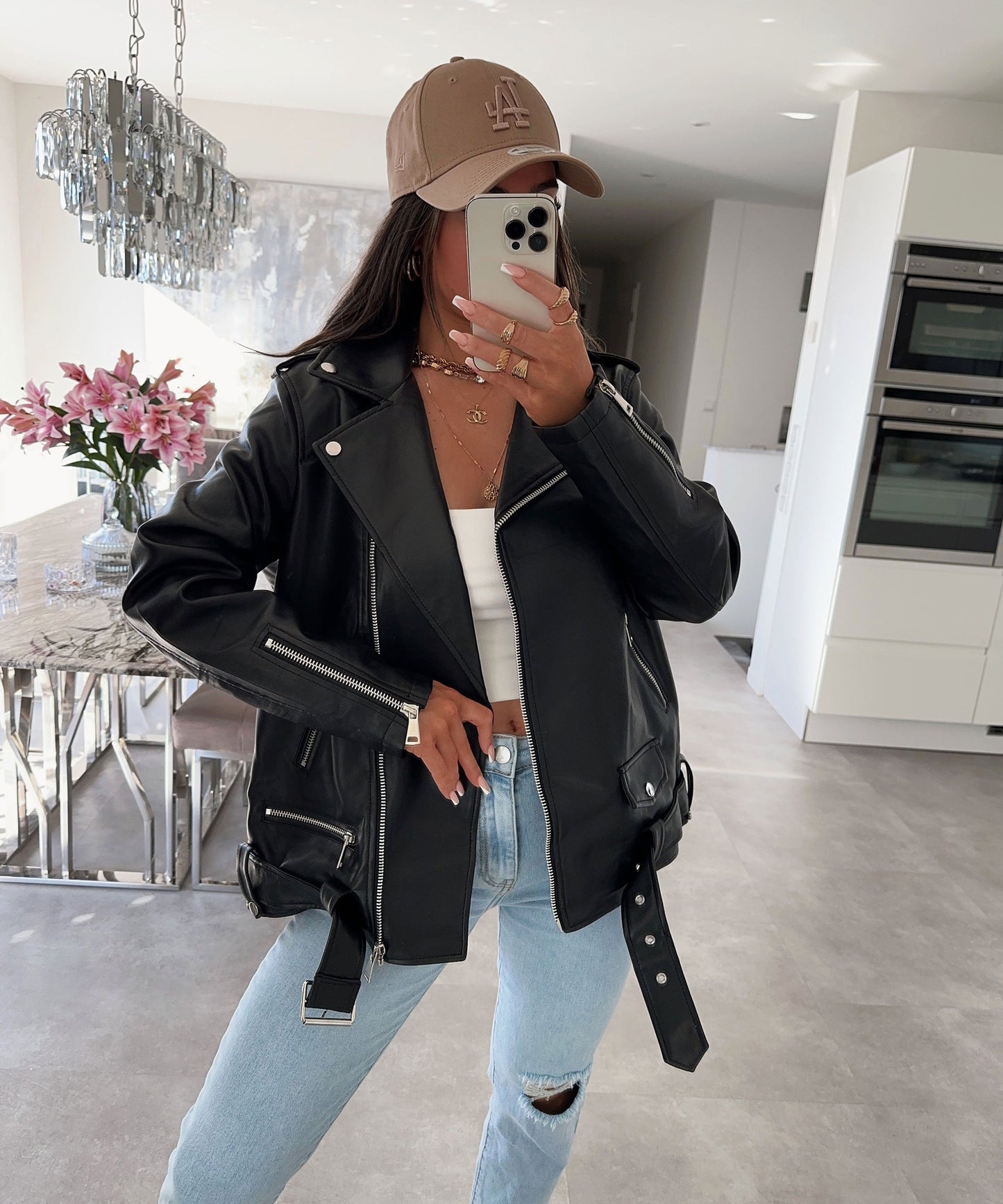 Nina | Klassische Lederjacke für Damen, edel & vielseitig