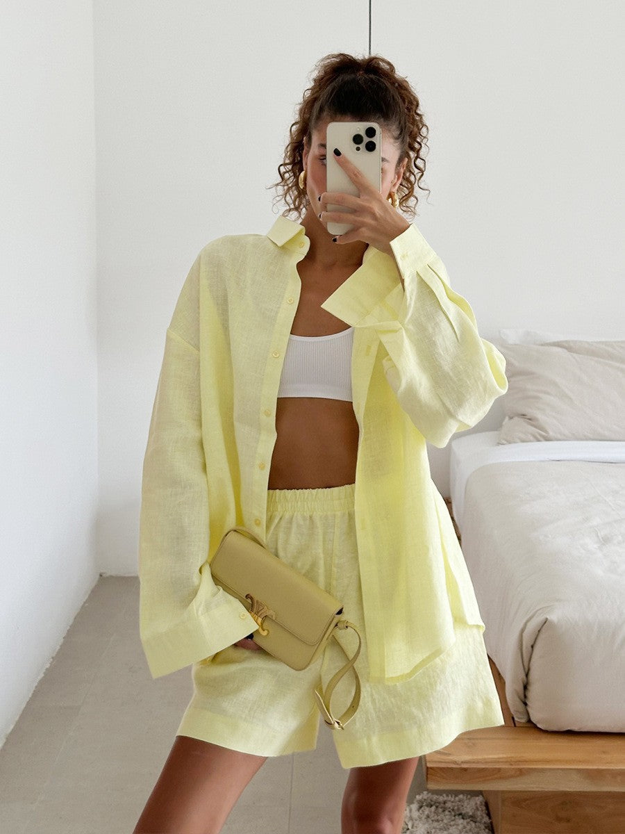 Louty | Bequemes Sommer-Set aus Leinen