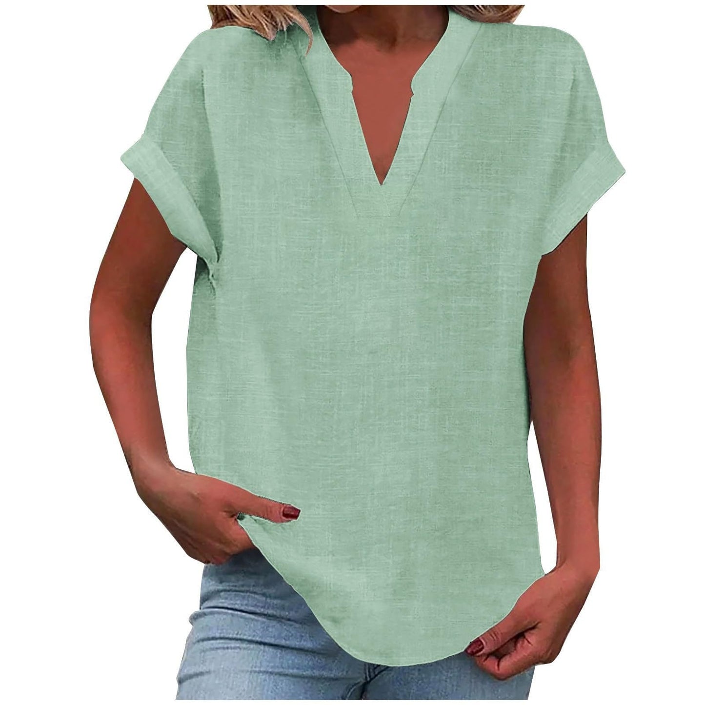 Jade | elegante entspannte Bluse mit V-Ausschnitt