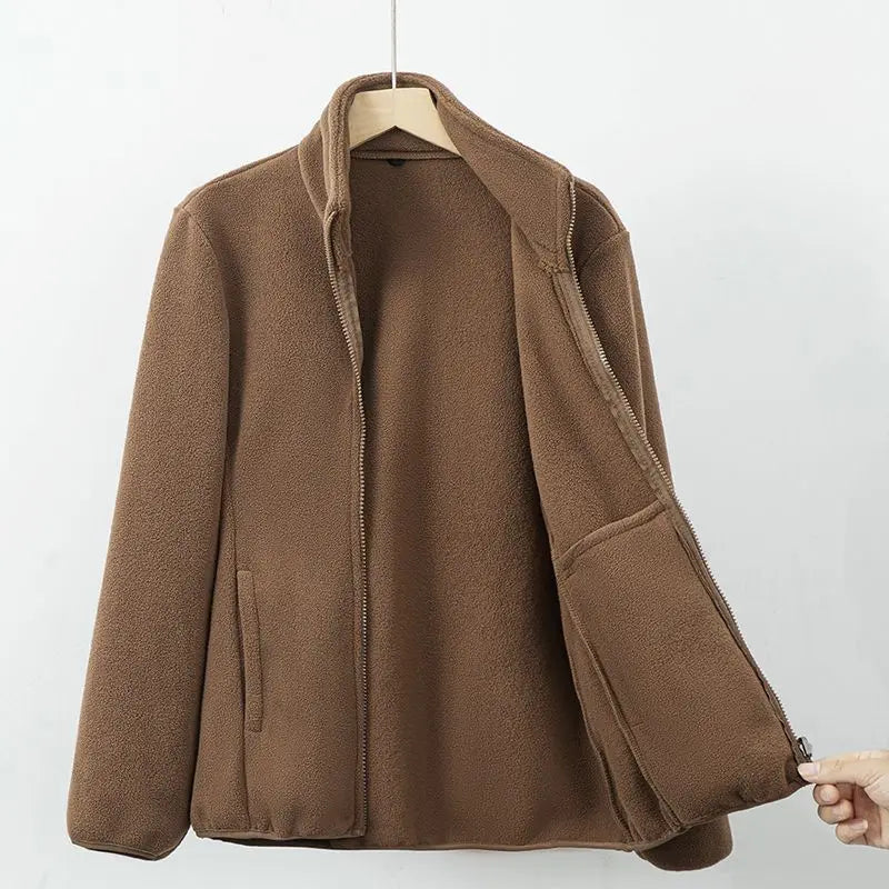 Daviana | Weiche Fleecejacke mit Reißverschluss