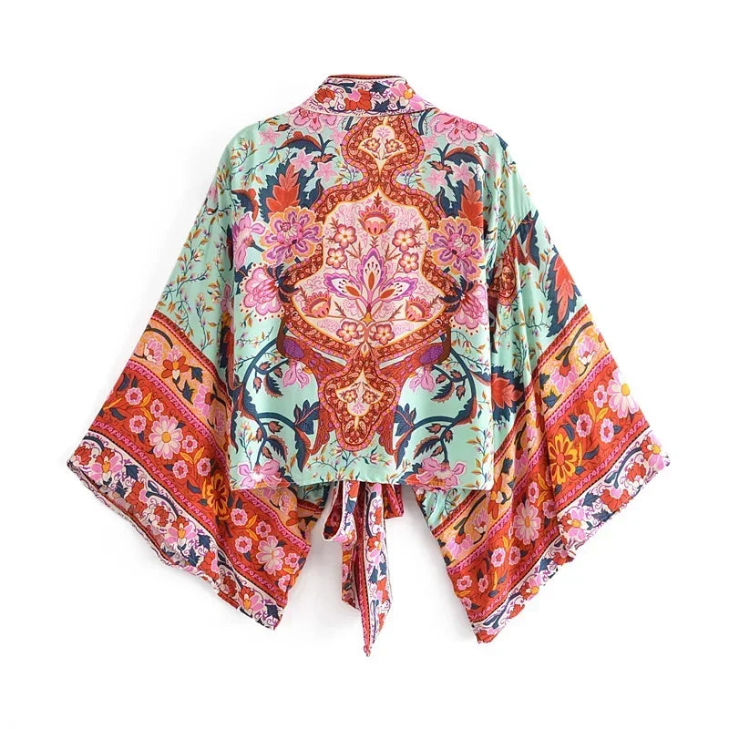 Giulia | Kimono-Top mit Blumenmuster