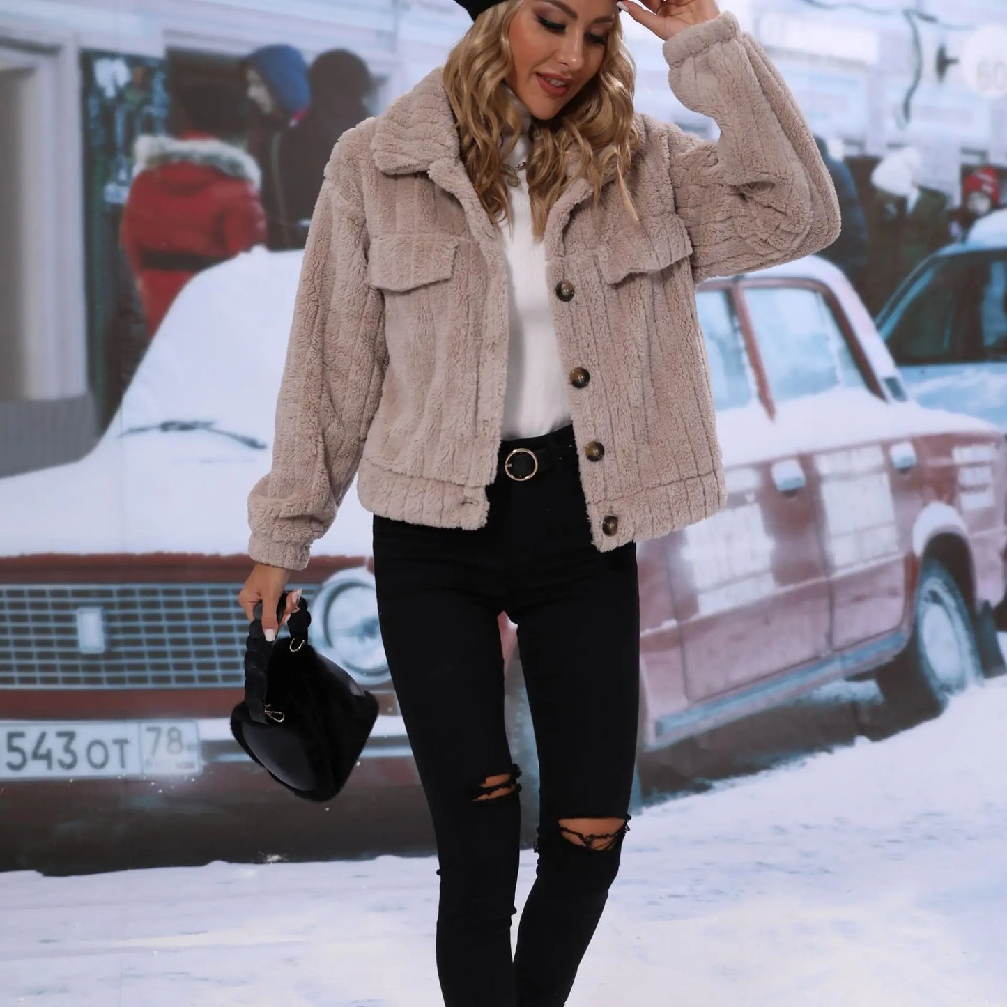 Andrea™ - Stylischer Herbst- und Wintermantel mit Knöpfen