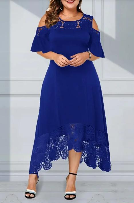 Emilys | Pulloverkleid mit Spitze und Rüschen
