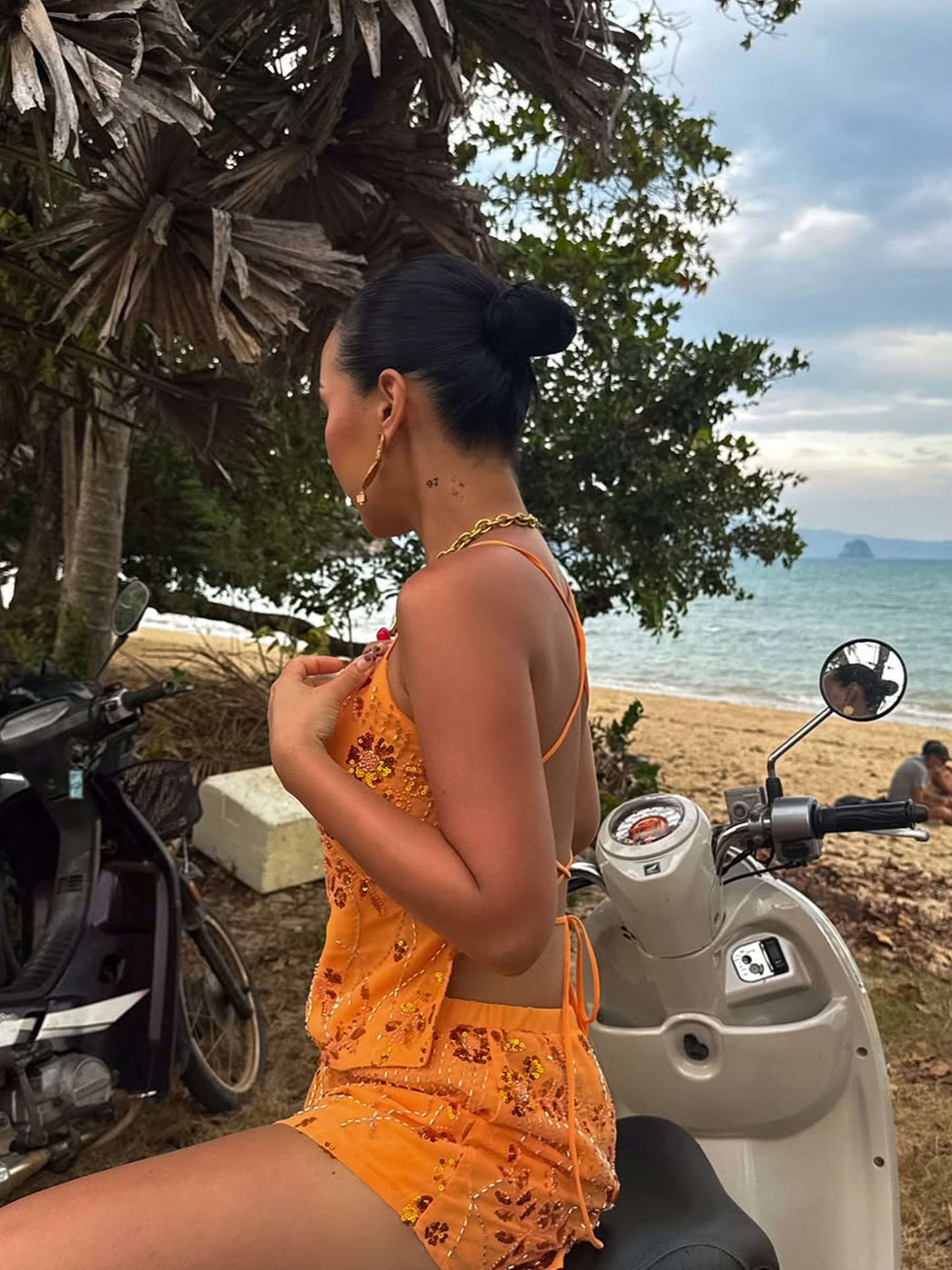 Ecka | Neckholder-Top mit Blumendruck