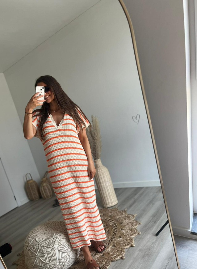 Isa | Luftiges Kleid in Orange