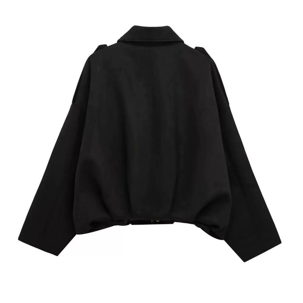 Afrela | Locker sitzende Wildlederjacke für Damen