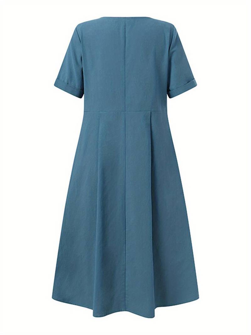 Nelian | Feminines Kleid mit Herzausschnitt und Knöpfen