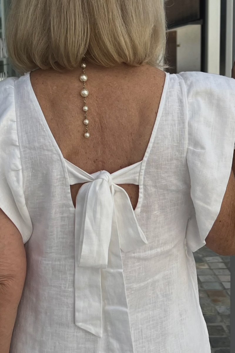 Emelia | bequemes Leinenkleid, lässiger Look mit weitem Arm.