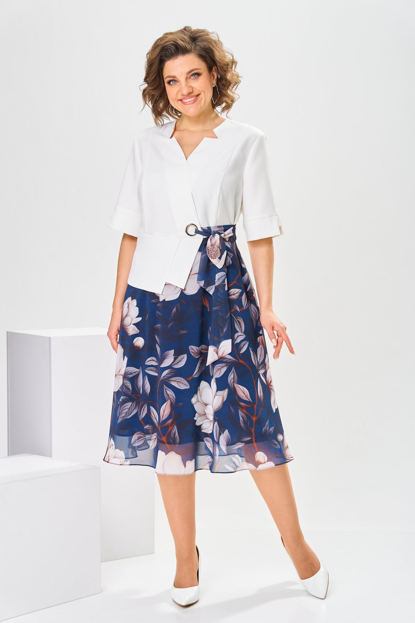 Marjorie | hochwertiges Kleid mit Baumwoll-Seiden-Mix