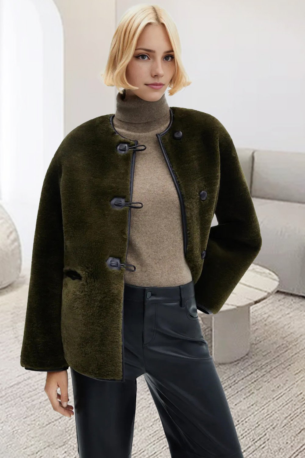 Liana™ - Eleganter Kunstpelz-Mantel